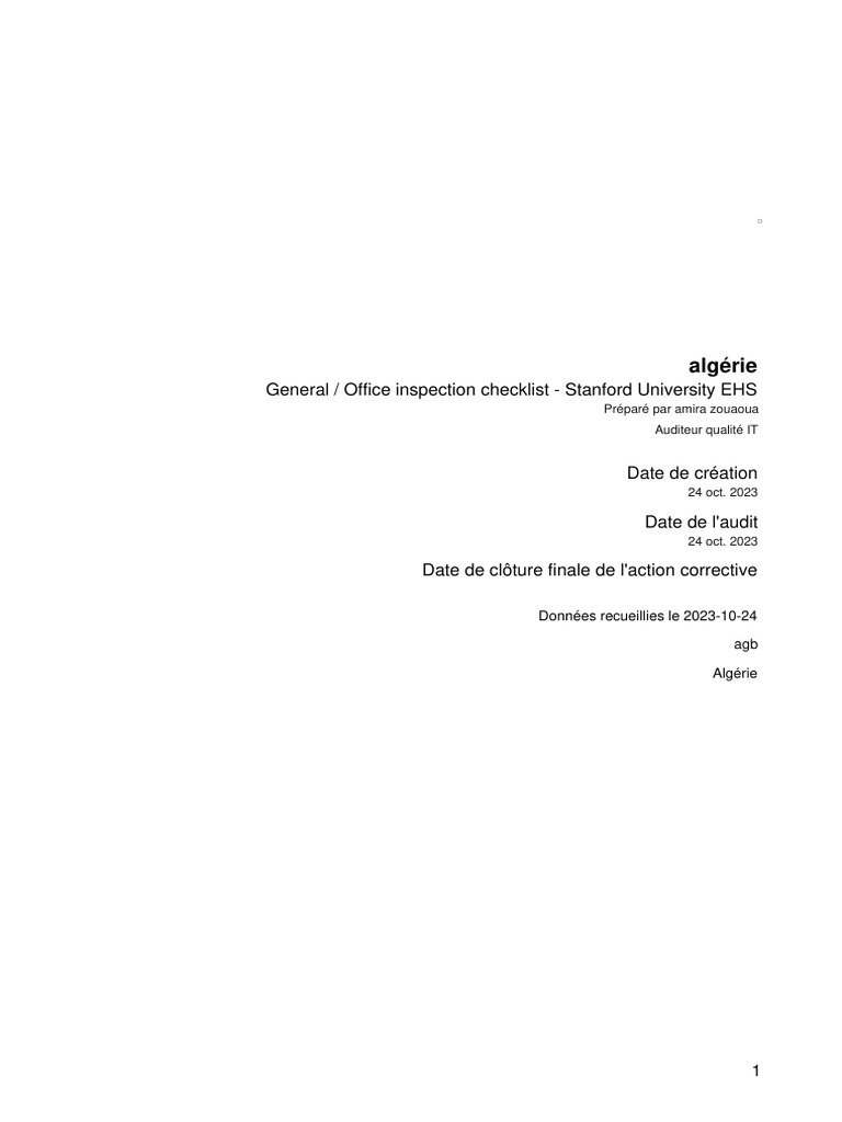 Office Inspection Checklist for Safety | PDF | Fires | Cabinetry