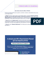 (Planilha Convenia) Cálculo Do Índice de Absenteísmo (Mensal e Anual)