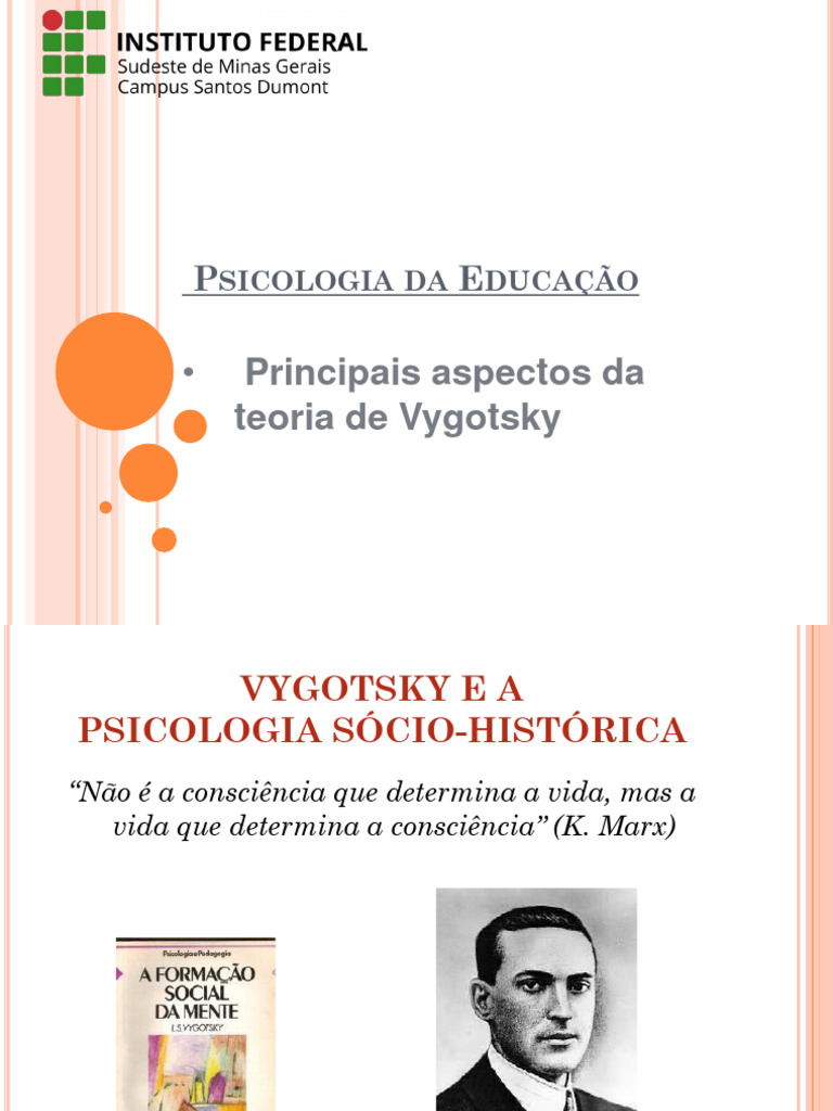 Vygotsky: Teoria Socio-Histórica da Psicologia | PDF | Psicologia ...