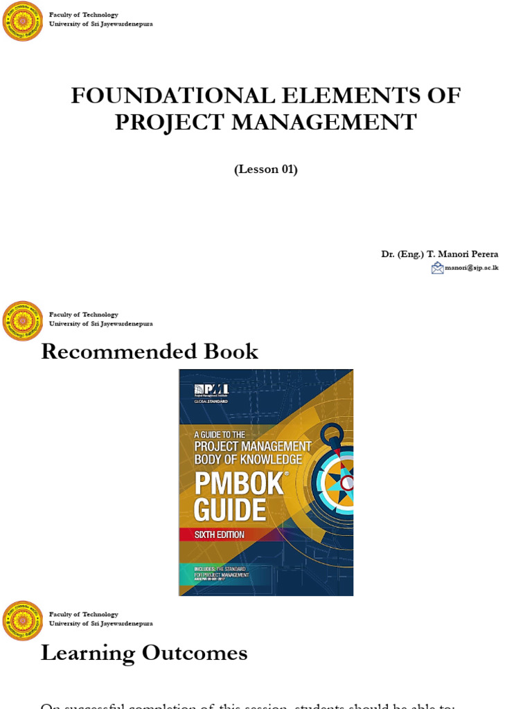 1 Foundational Elements of Project Management | PDF | Project ...