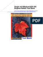 Calculus Single and Multivariable 6th Edition Hughes Hallett Test Bank