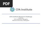 CFA RC 2016 Mongolia National University Mongolia