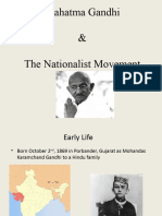 Mahatma Gandhi and Nationalist Movement