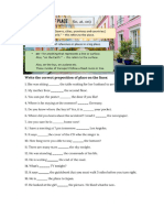 Prepositions of Place Worksheet