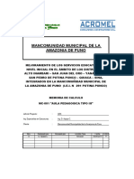 MC0001 IEI 291 Putina Punco Aula Pedagogica Tipo III