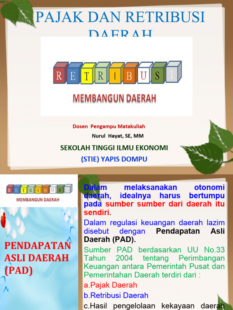 05.pajak Dan Retribusi Daerah | PDF