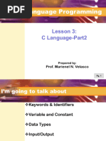 Language Programming: Lesson 3: C Language-Part2