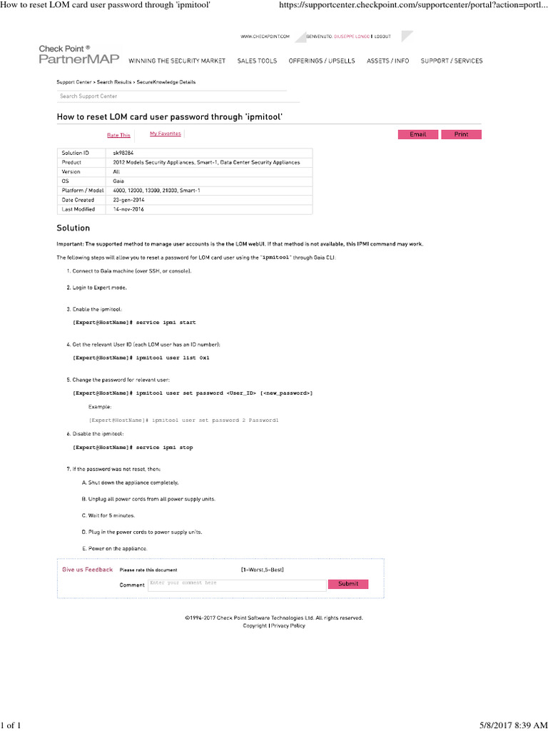 How to reset lom card user password through ipmitool pdf
