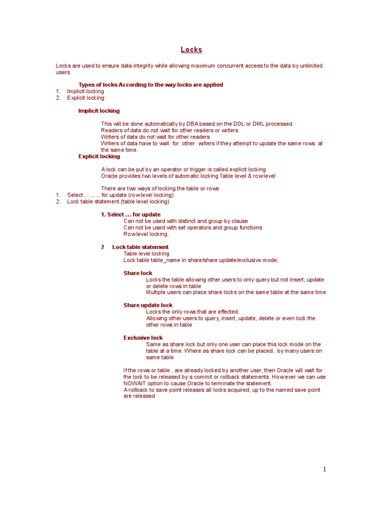 Locks PDF String Science) Numbers
