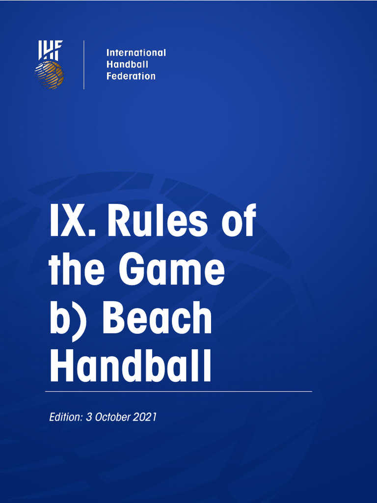 09B Rules of The Game Beach Handball E 0 Download Free PDF Referee Sports Rules