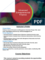 Week 1 Advanced Entrepreneurial Finance