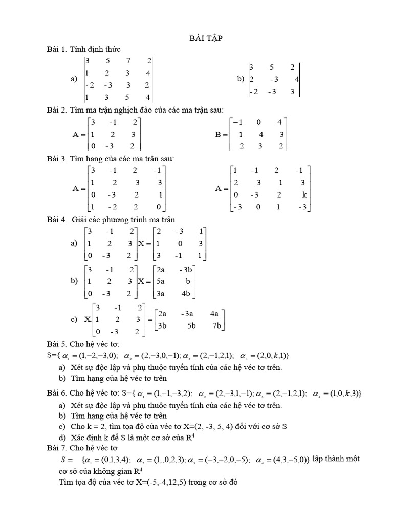 Bài Tập Toán Cc2 | PDF
