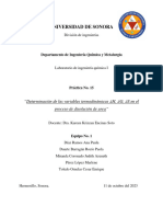 REPORTE15 - Determinación de Las Variables Termodinámicas ΔH, ΔG, ΔS en El Proceso de Disolución de Urea