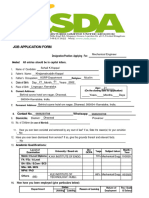 Asda Stores Employment Application Form Filled