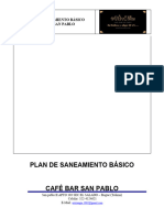Plan de Saneamiento Cafe Bar San Pablo