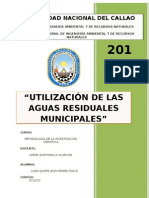 Utilización de Las Aguas Residuales Municipales