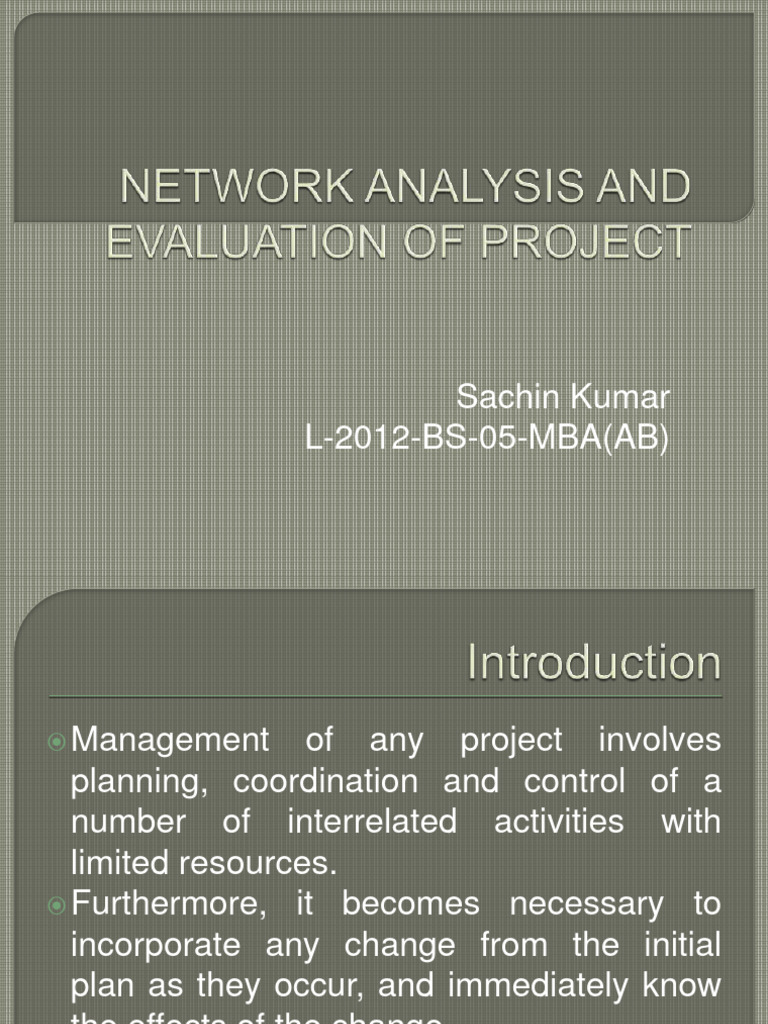 Project Management Network Analysis Techniques | PDF | Applied Mathematics