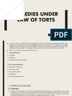 Remedies Under Law of Torts