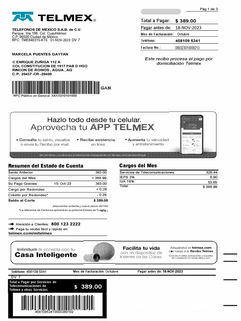 Telmex Marcela | PDF | Informática | Tecnología de información y ...