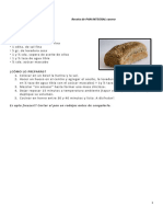 Receta PAN INTEGRAL