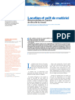 nd2146 - Responsabilités en Matière de Sécurité Au Travail Lors de Location Ou de Prêt de Matériel