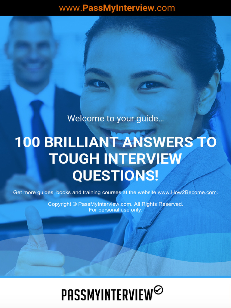 100 brilliant answers to tough interview questions tracked pdf