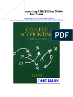 College Accounting 12th Edition Slater Test Bank