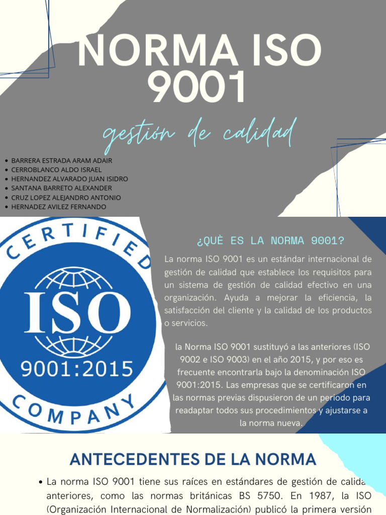 Norma Iso 9001 | PDF | Calidad (comercial) | Gestión de la calidad