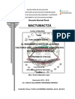 Tesis-Rendimiento Escolar-Comparativo España-México