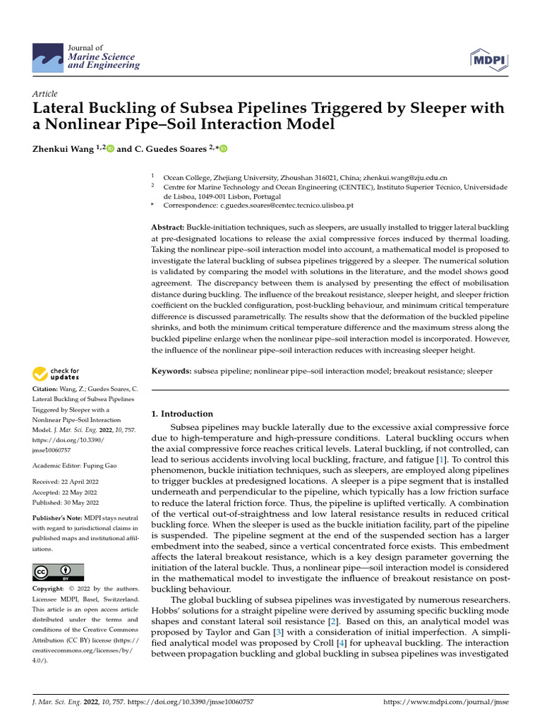 Lateral buckling of subsea pipelines triggered by sleeper with a