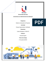 Actividad Diseño y Evaluación de Proyectos Carlos Rodríguez