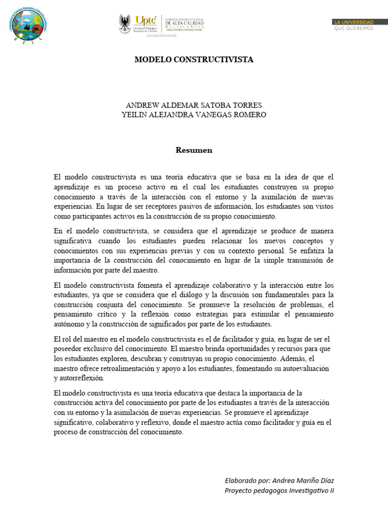 Modelo Constructivista | Descargar gratis PDF | Constructivismo ...