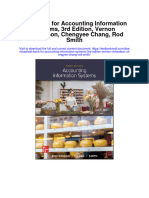 Test Bank For Accounting Information Systems 3rd Edition Vernon Richardson Chengyee Chang Rod Smith