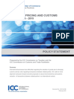 ICC Policy Statement - Transfer Pricing and Customs Valuation January 2015