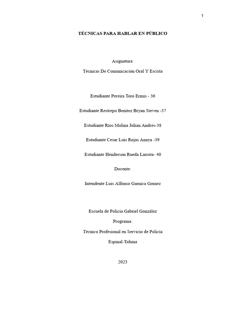 Tecnicas Para Hablar En Publico Pdf Comunicación Micrófono