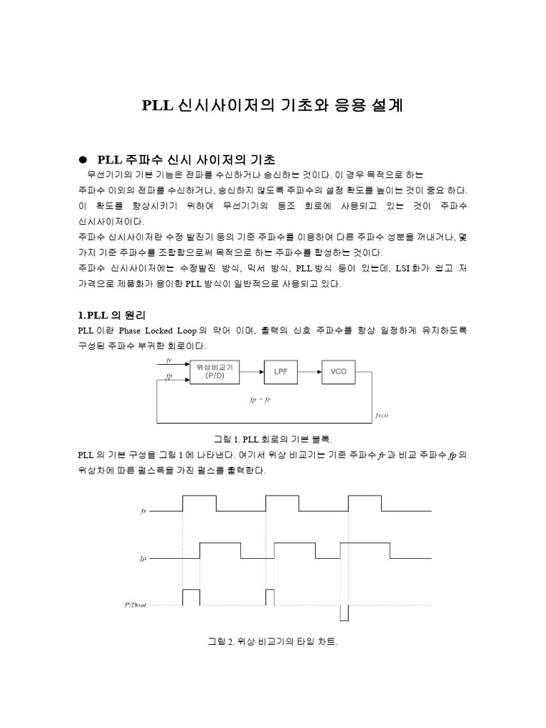 PLL 신시사이저의 기초와 응용 설계 | PDF