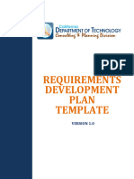 Requirements Development Plan Template