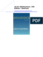 Test Bank For Adolescence 14th Edition Santrock
