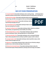 Importance of Food Preservation