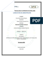 6509 - UNI. 2 - Diferencia Entre Organizaciones Tradicionales, de Tecnología Mixta y Avanzadas