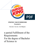 Edomay Strategic Plan of Burger King