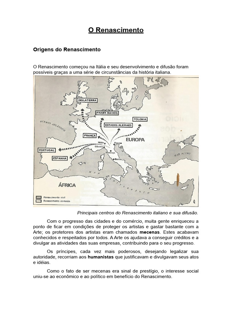 2 Origens do Renascimento - O Renascimento | PDF | Renascimento | Itália