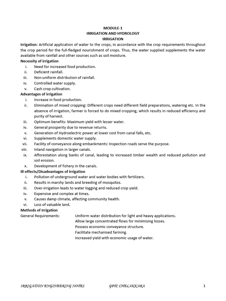 IRRIGATION AND DRAINAGE ENGINEERING NOTES PDF visual data 2