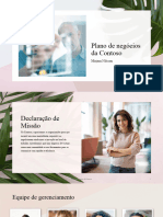 Modelos de Apresentação Plano de Negócios Da Contoso