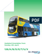 126/A/B/D/E/T/U/X: Updated Timetables From Sunday 4th April