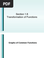 Section 1.6 Transformation of Functions