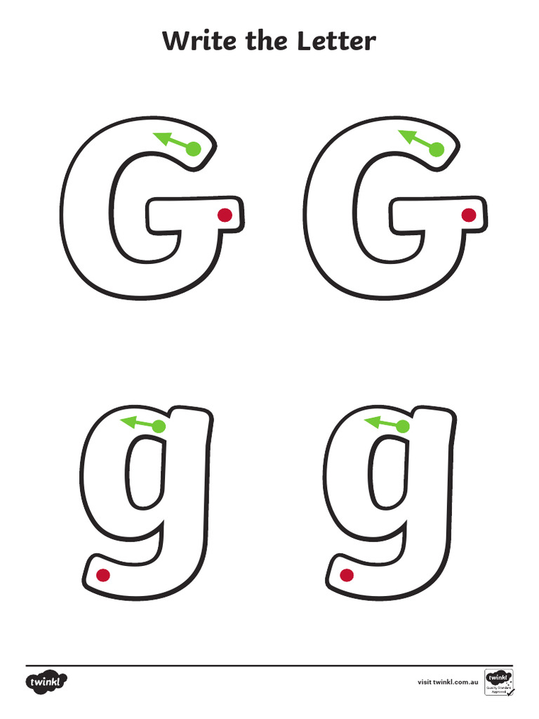 Letter G Worksheets PDF