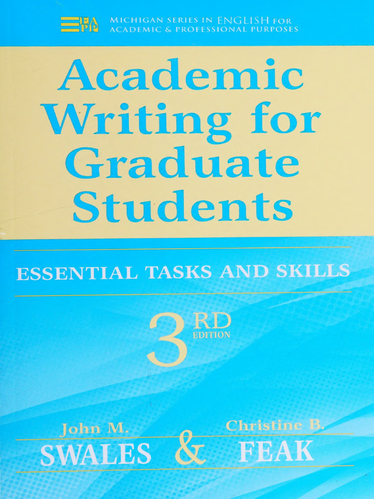 Academic Writing For Graduate Students Essential Tasks And Skills