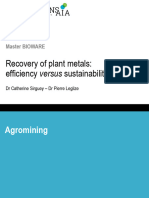 Recovery of Plant Metals