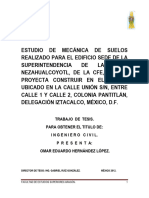 Trabajo de Tesis. para Obtener El Titulo De: Ingeniero Civil. P R E S E N T A: Omar Eduardo Hernández López